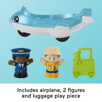 Fisher-Price Little People Everyday Adventures Airport Toddler Playset, Airplane & 3 Play Pieces