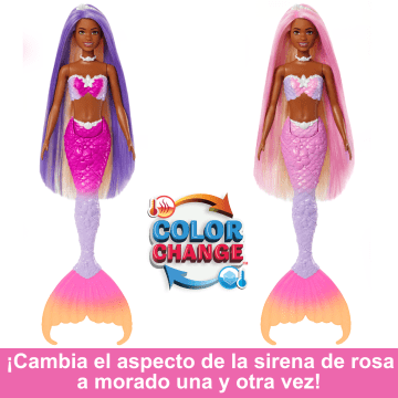 Barbie Muñeca Brooklyn Sirena Cambia De Color Un Toque De Magia - Imagen 3 de 6