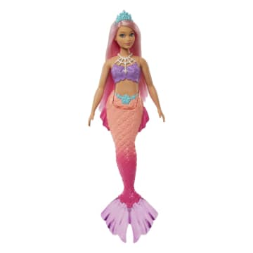 Barbie Dreamtopia Mermaid Doll with Curvy Body, Pink Hair and Pink Ombre Tail - Image 1 of 6