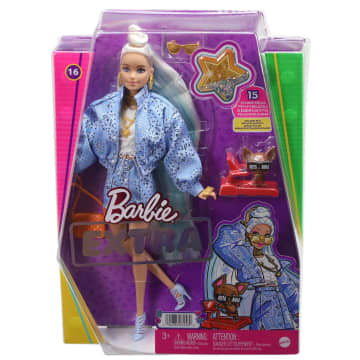Barbie - Poupée Et Accessoires Barbie Extra Blonde Et Chiot  - Poupée Mannequin - 3 Ans Et +