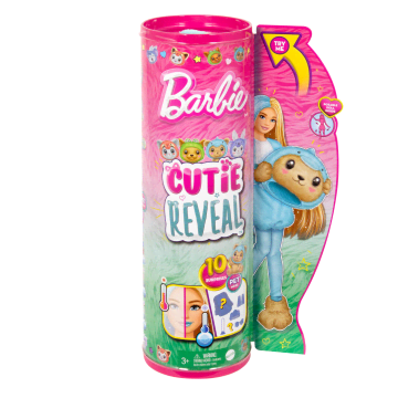 Barbie Cutie Reveal Kostüm Temalı Seri; Bebek Ve 10 Sürpriz Aksesuar, Yunus Kostümlü Ayıcık