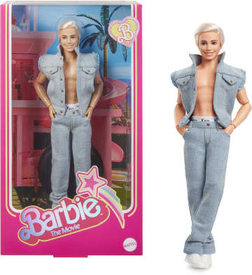 Barbie Signature The Movie, Ken Puppe zum Film im Jeansoutfit und Original Ken Unterwäsche - Bild 1 von 6
