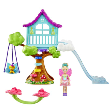 Barbie Dreamtopia Chelsea Feen-Baumhaus-Spielset Mit Puppe