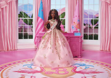 Barbie Le Film-Poupée Barbie Présidente En Robe Rose Et Dorée