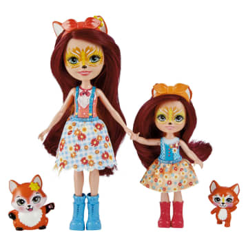 Enchantimals Hermanas Felicity y Feana Fox Muñecas con mascotas zorro de juguete