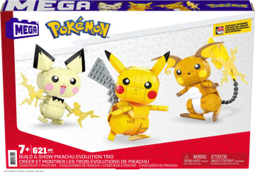 Mega Construx Pokémon Construye y muestra tres evoluciones Pikachu - Image 6 of 7