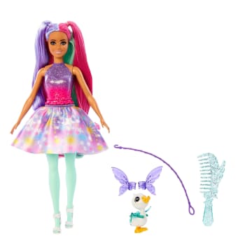 Muñeca Barbie con conjunto de cuento de hadas y mascota, The Glyph, Barbie A Touch of Magic - Imagen 2 de 6