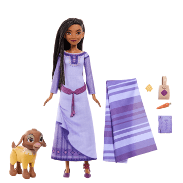 Disney Wish Asha Of Rosas Adventure Pack Fashion Doll, Posable Doll With Animal Friends And Accessories