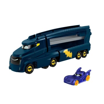 Fisher-Price Dc Batwheels Toy Hauler And Car, Bat-Big Rig With Ramp And Vehicle Storage