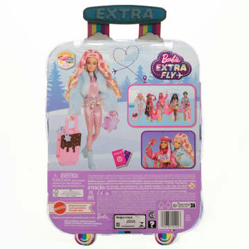 Barbie Extra Fly Con Ropa De Nieve, Muñeca Barbie Con Temática De Viajes - Imagen 6 de 6