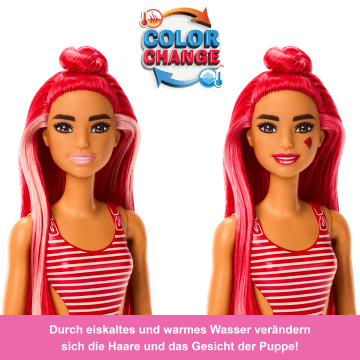 Barbie Pop Reveal Fruit Serie Wassermelone Puppe, 8 Überraschungen, Inklusive Haustier, Schleim, Duft Und Farbwechsel - Bild 4 von 6