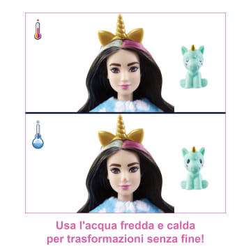 Barbie Cutie Reveal Serie Fantasia Bambola Con Costume Da Unicorno Di Peluche