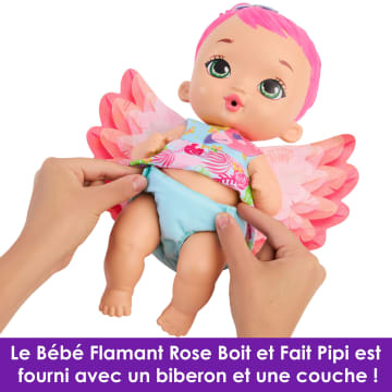 My Garden Baby-Bébé Flamant Rose Boit Et Fait Pipi-Poupée 30 Cm