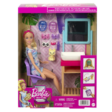 Barbie Wellness Sparkle Mask Spa Day Spielset Mit Puppe - Bild 6 von 6