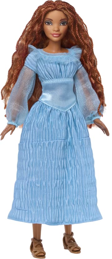 Disney De Kleine Zeemeermin Ariel, modepop op-het-land, in haar beroemde blauwe jurk