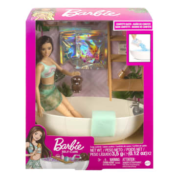Barbie Vasca Da Bagno Relax Playset Con Bambola, Coriandoli Di Sapone E Accessori
