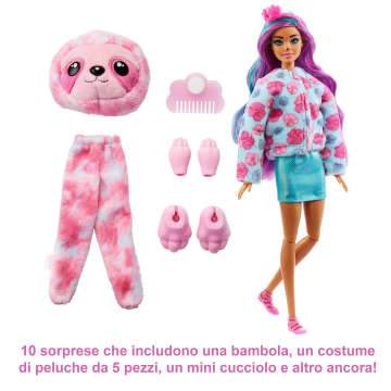 Barbie Cutie Reveal Serie Fantasia Bambola Con Costume Da Bradipo Di Peluche - Image 4 of 6