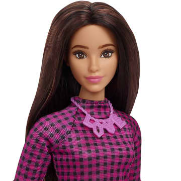 Barbie Fashionistas Puppe Im Pink-Schwarz-Karierten Kleid - Bild 3 von 6