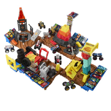 Hot Wheels Monster Trucks Arena Smashers - Piramida demolki Bone Shakera