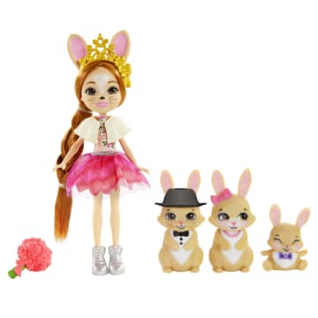 Royal Enchantimals Brystal Bunny Familia de Muñecas