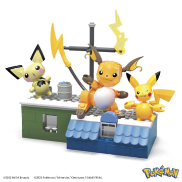 Mega Pokémon, Bouwset, Pikachu Set Met 3 Actiefiguren (160 Onderdelen) Speelgoed Voor Kinderen - Image 3 of 7