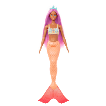 Barbie Mermaid Dolls With Colorful Hair, Tails And Headband Accessories - Image 5 of 6