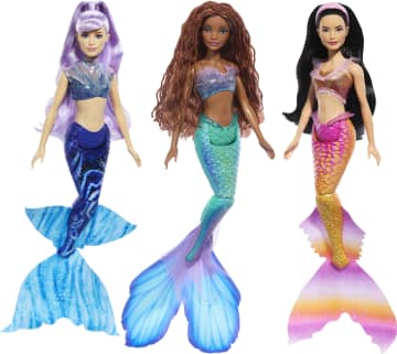 Disney “La Sirenita” Ariel y sus hermanas Conjunto de 3 muñecas