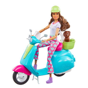 Barbie Diversión en vacaciones, muñeca, moto y accesorios