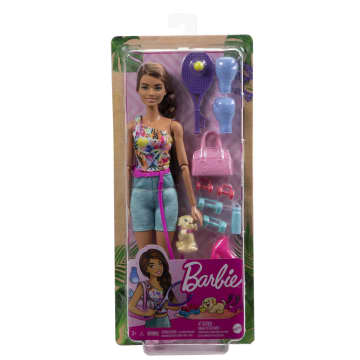 Barbie Doll with Puppy, Workout Outfit, Roller Skates and Tennis - Image 6 of 7