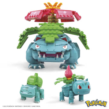 Mega Pokémon Set Di Bulbasaur, Giocattolo Da Costruire Con 3 Action Figure (622 Pezzi) Per Bambini