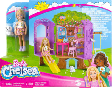 Chelsea Barbie Pop en Boomhutspeelset met puppy