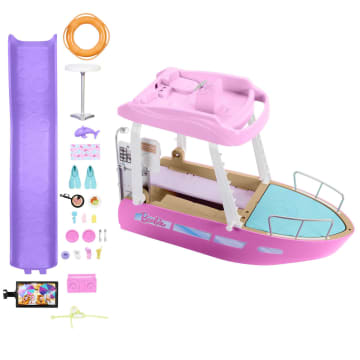 Barbie Boot Met Zwembad En Glijbaan, Droomboot Speelset En Accessoires
