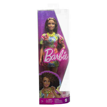 Barbie Barbie Fashionistas Muñeca castaña con vestido de grafiti - Imagen 5 de 6