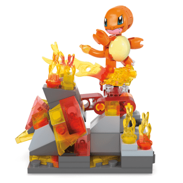 Conjunto De Construcción El Giro Tipo Fuego De Charmander De Mega Pokémon Con Figura (81 Piezas) Para Niños Y Niñas