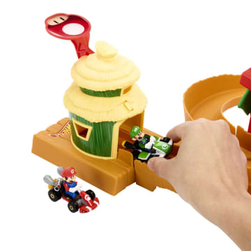 Hot Wheels The Super Mario Bros. Movie Junglekoninkrijk Racebaan Speelset Met Metalen Mario Speelgoedauto