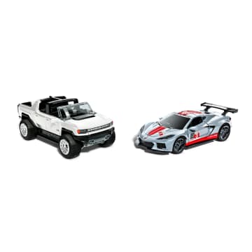 Hot Wheels Speeders Rückziehautos Im 2Er-Pack Im Maßstab 1:43, Die Autos Lassen Sich Zurückziehen Und Starten Beim Loslassen Ins Rennen