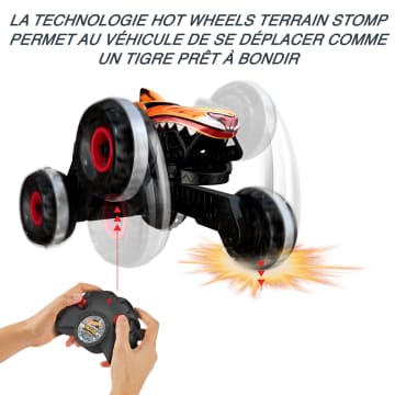 Hot Wheels – Monster Trucks Véhicule Radiocommandé L’Inarrêtable Tiger Shark