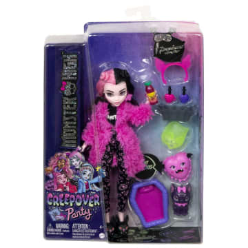 Monster High Pop En Accessoires Voor Slaapfeestje, Draculaura, Griezelfeestje - Imagen 6 de 6