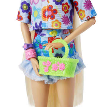 Кукла Barbie Экстра в одежде с цветочным принтом