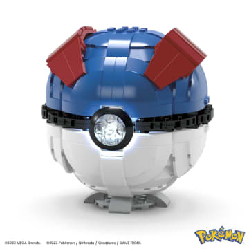 Mega Pokémon - Jumbo Great Ball Με Φως, Παιχνίδι Κατασκευών Με Φως (299 Κομμάτια) Για Συλλέκτες - Image 4 of 5