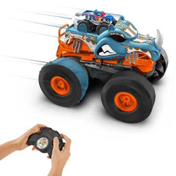 Hot Wheels Monster Trucks Rhinomite 2 Σε 1 Με Κλίμακα 1:12 Με Αγωνιστικό Όχημα Κλίμακας 1:64 - Image 3 of 6