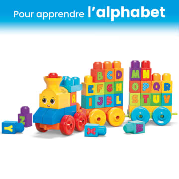 Mega Bloks - Le Train De L’Alphabet - Cubes De Construction Préscolaires - Jouet De Construction - 12 Mois Et +