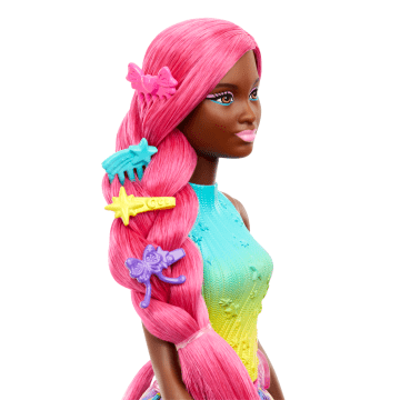 Barbie Eenhoornpop Met Fantasiehaar Van 18 Cm En Accessoires Voor Stijlplezier - Image 3 of 6