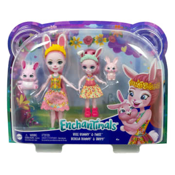 Enchantimals Hermanas Bree y Bedelia Bunny Muñecas con mascotas conejito de juguete