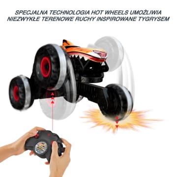 Hot Wheels® Monster Trucks R/C Niepowstrzymany Tiger Shark 1:15 Terenowy pojazd zdalnie sterowany - Image 3 of 8