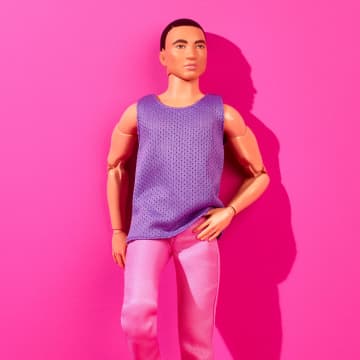Barbie - Barbie Ken Barbie Looks Cheveux Bruns Tenue Color Block - Poupée Mannequin - 3 Ans Et +