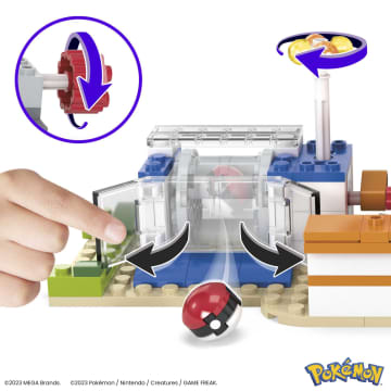 Mega Pokémon Bouwset Voor Kids, Pokémoncentrum In Het Bos (648 Onderdelen) Met 4 Actiefiguren