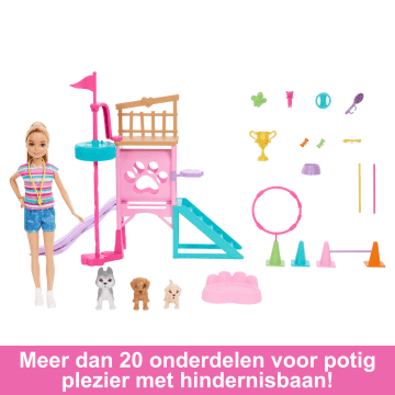 Barbie And Stacie To The Rescue, Speelset Speeltuin Voor Puppy'S, Met Pop, 3 Hondenfiguren En Accessoires