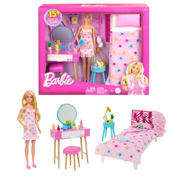 Conjunto De Muñeca Y Dormitorio De Barbie | Muebles De Barbie | Mattel - Imagen 1 de 6
