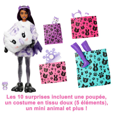 Barbie Cutie Reveal Snowflake Sparkle Avec Costume De Chouette Doux - Imagen 4 de 8